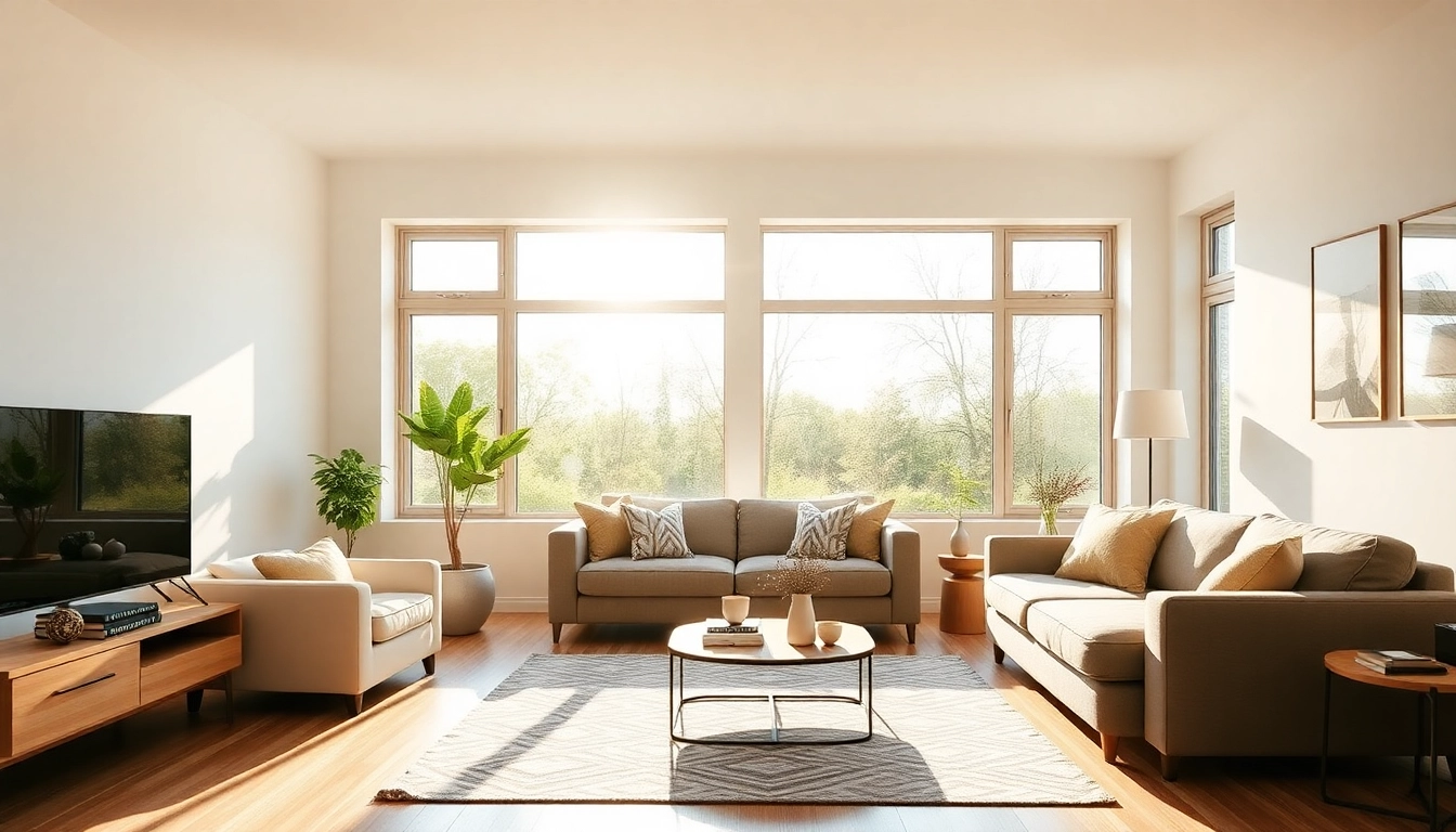 Bright living room featuring energy-efficient windows from leading window companies Manchester, enhancing home ambiance.