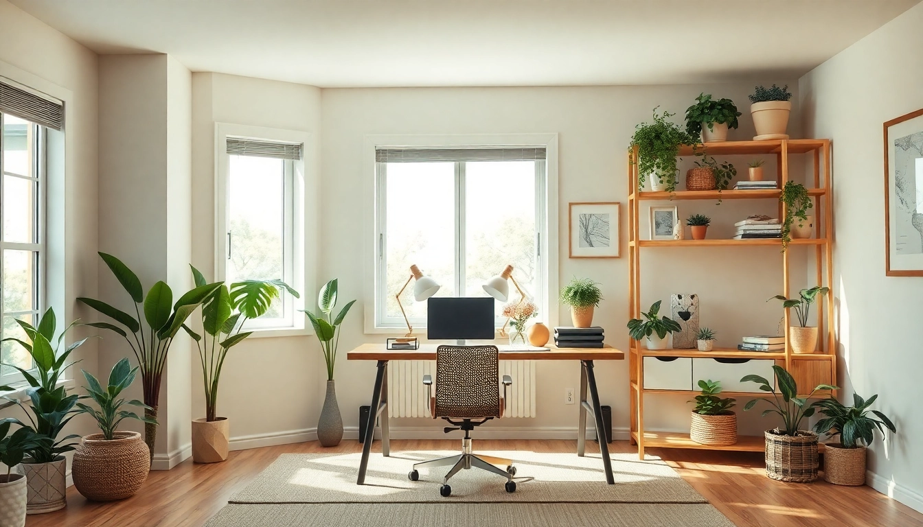 Work productively in a warm home office at healthlifeherald.com, featuring modern decor and natural lighting.