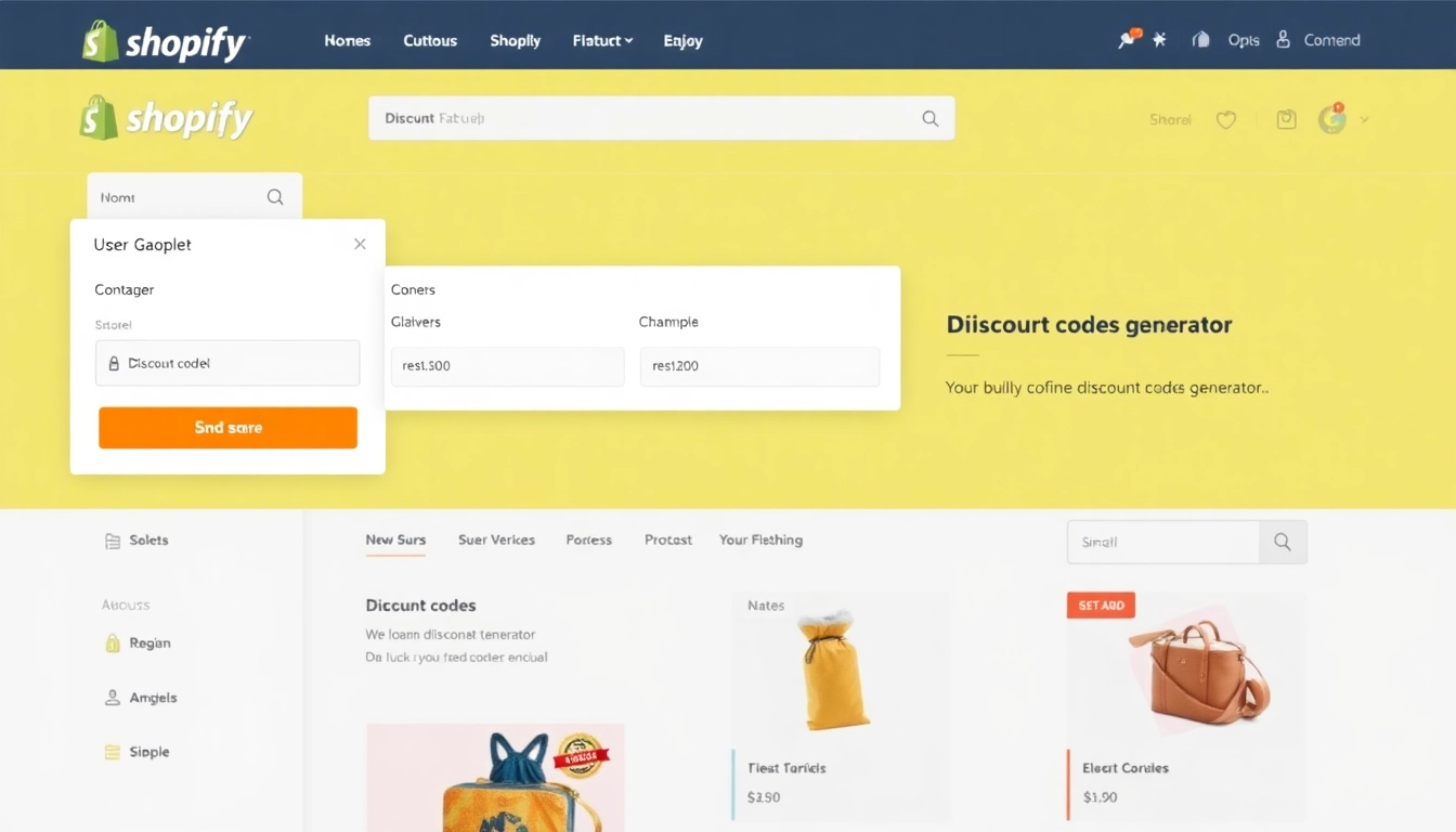 Shopify bulk discount code generator tool interface highlighting user-friendly features and vibrant discount codes.