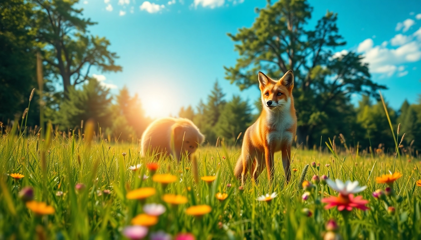 Explore the natural beauty of wildlife at www.sudswild.com, featuring a majestic fox in a vibrant meadow.