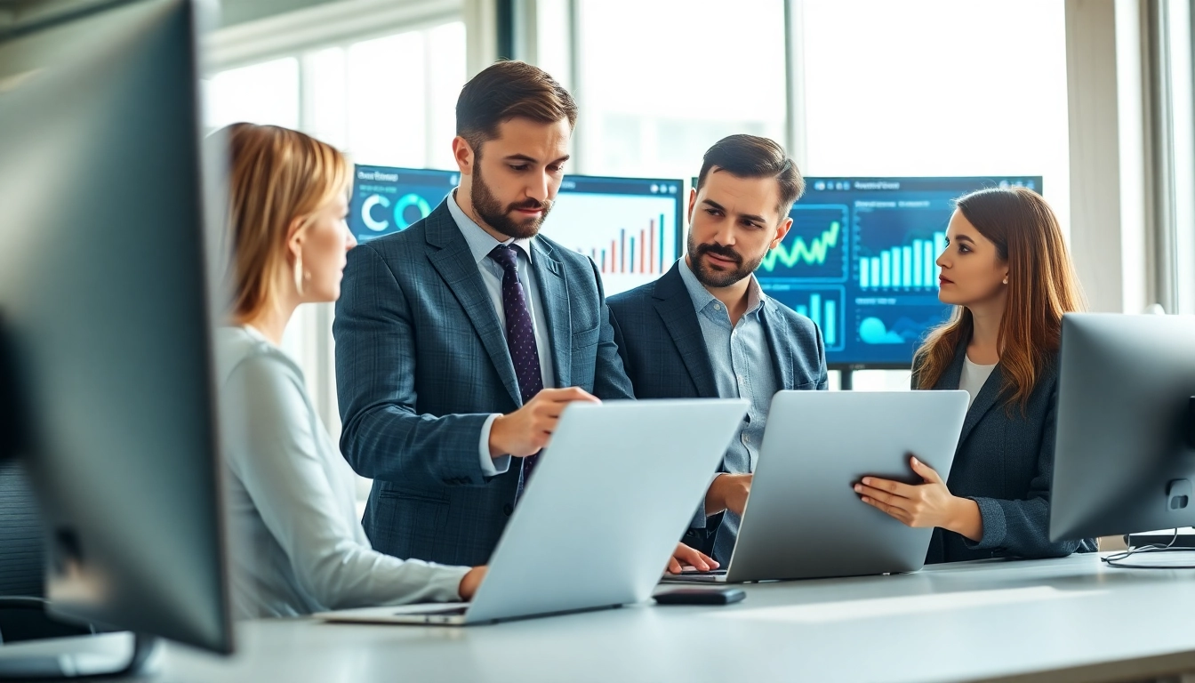Analyze competitor pricing research in a vibrant office setting with collaborative professionals.