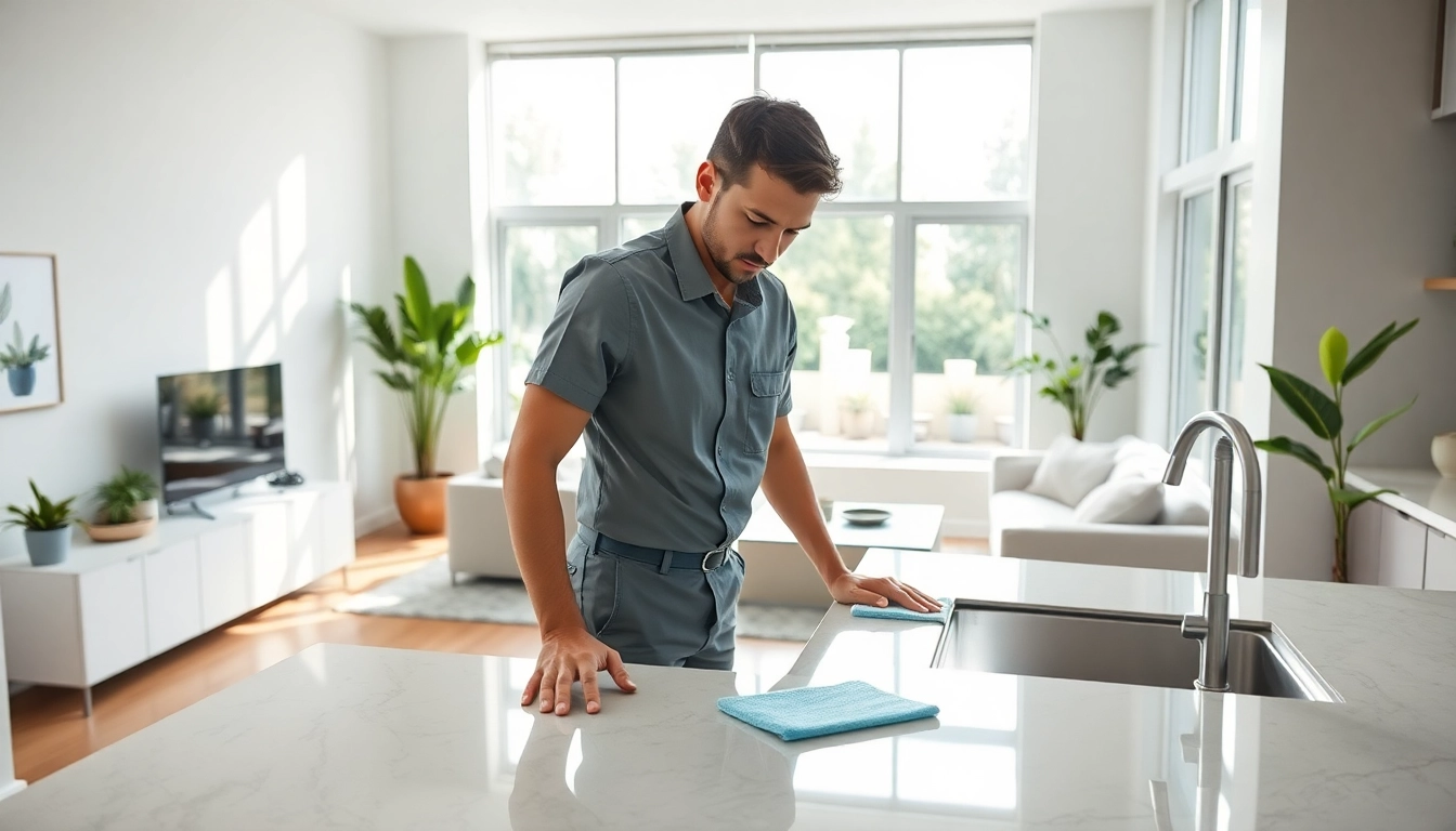 Expert bond cleaning in Brisbane apartment by professional cleaner ensuring quality standards.