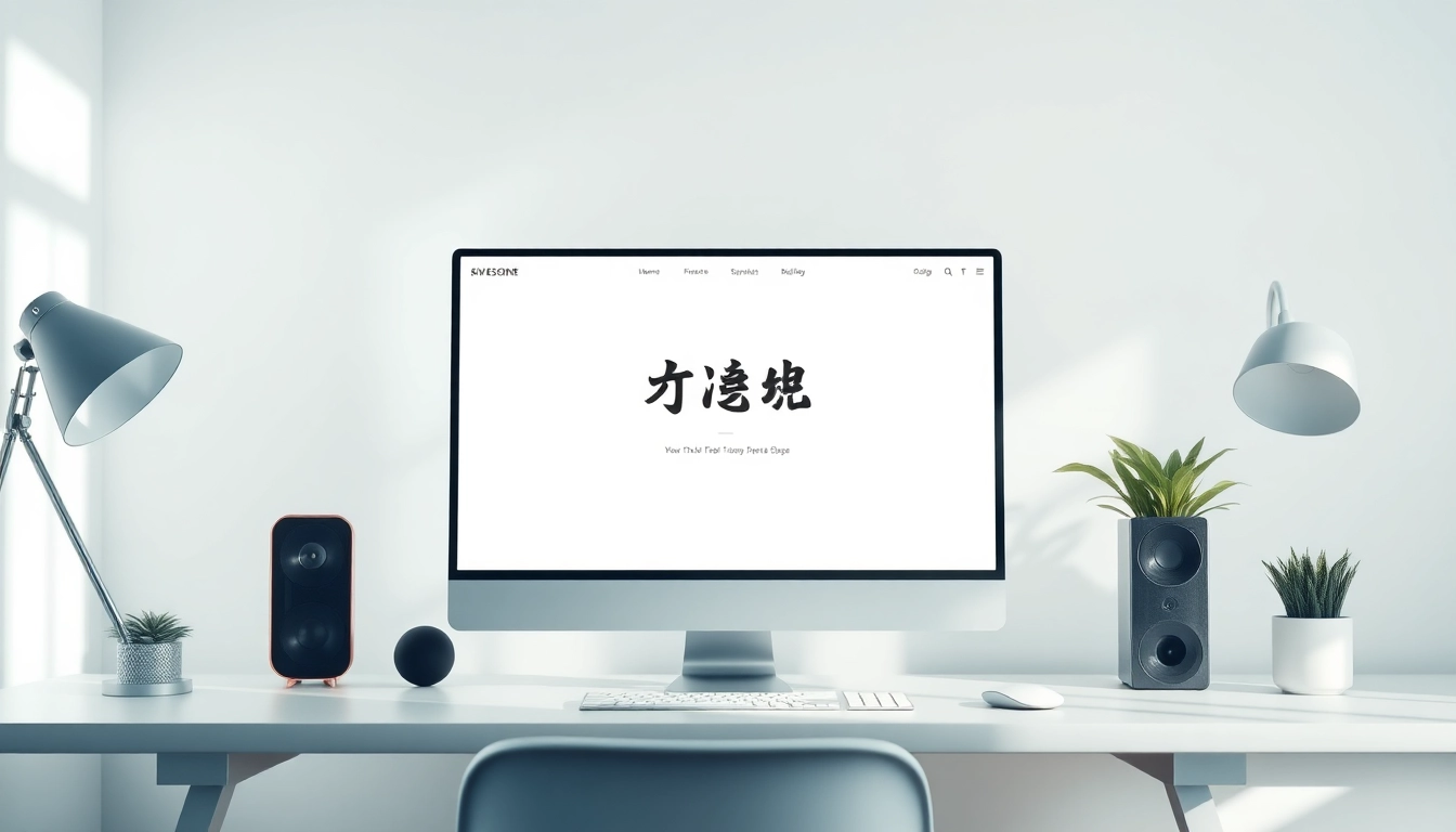 Showcase a dynamic workspace with the 美洽官网 site on display, highlighting modern design and technology.