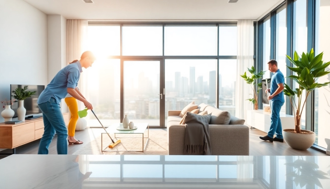 Enhance your bond cleaning Brisbane experience with professional cleaners in action.