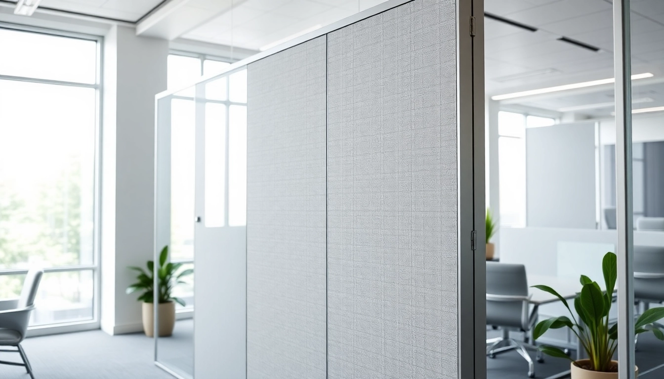 Showcasing a Folding Partition Wall in a modern office environment with sleek design features.