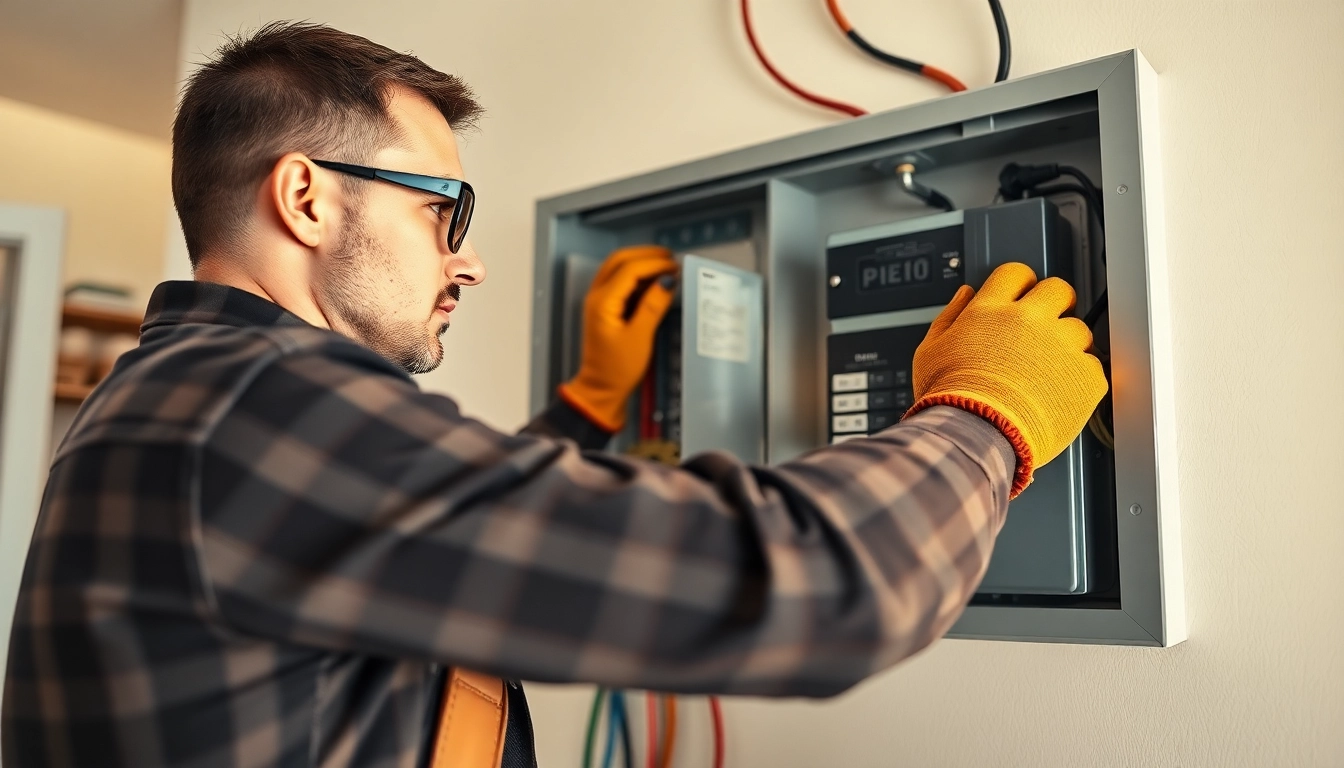Electrician conducting an Electrical Panel Upgrade to enhance home safety and efficiency.