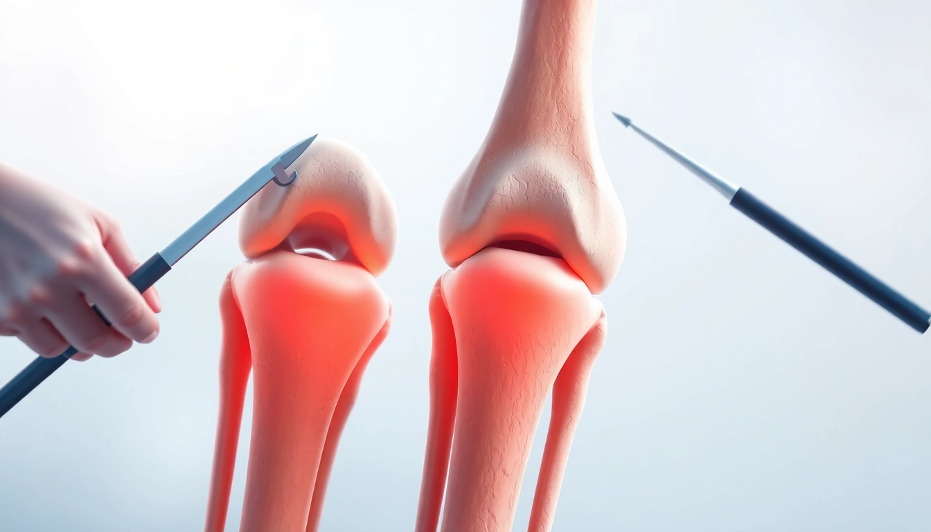 Arthrose zeigt betroffene Gelenke mit detaillierten anatomischen Elementen