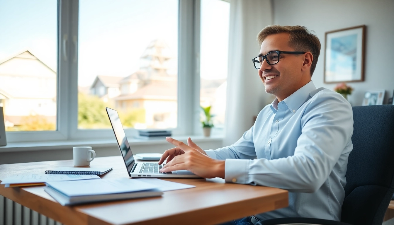 Get insights on how to buy my property fast with a real estate agent in a welcoming office.