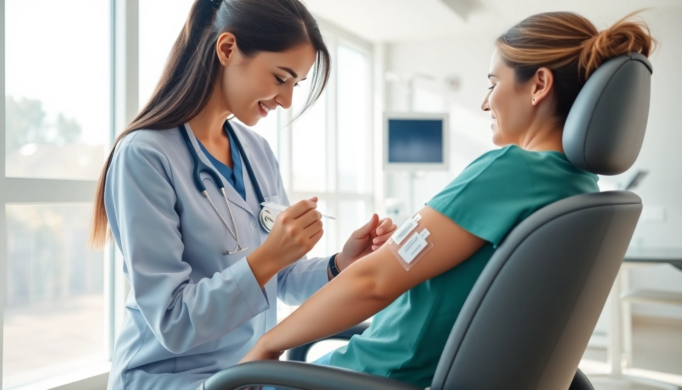 Administering IV Therapy with a professional healthcare provider in a inviting clinic setting.