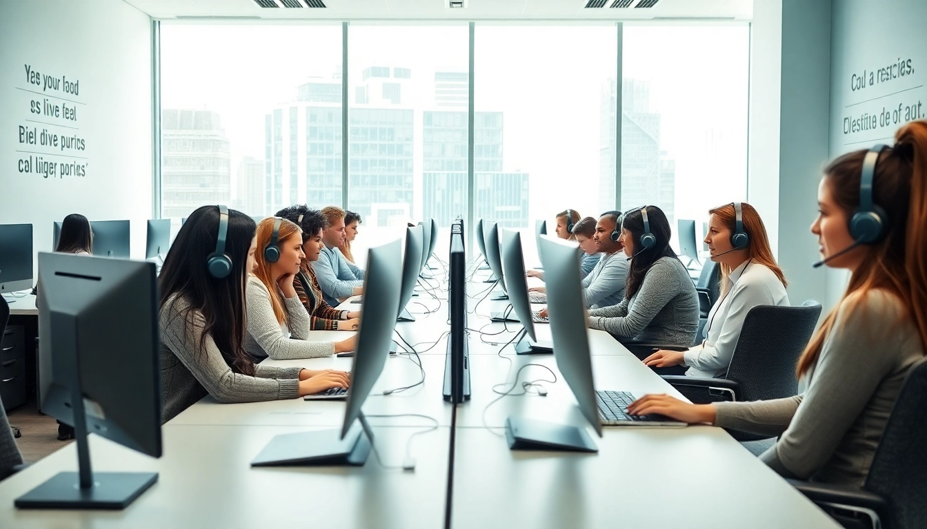 Dynamic teamwork in a Call center in Tijuana, showcasing bilingual agents in a professional setting.