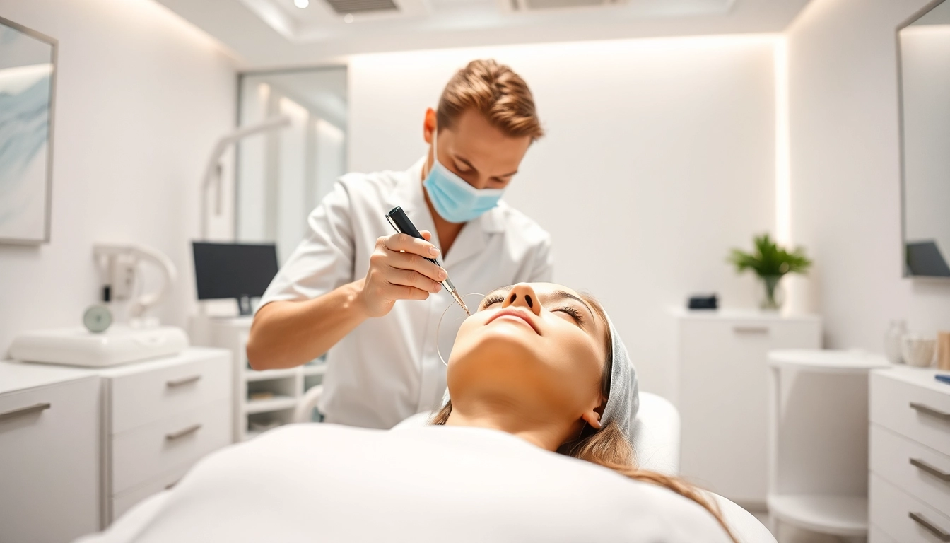 Enhance facial aesthetics with PDO threads near me at a modern medspa showcasing a professional treatment.