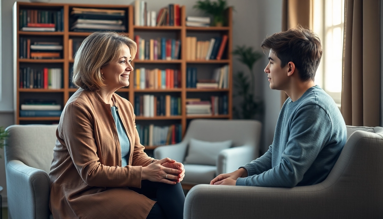 Engaging counseling session led by an attachment theory specialist, fostering understanding and connection.